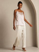 [Beige] SilkSilky-ES Spaghetti Strap Top de tirantes 006