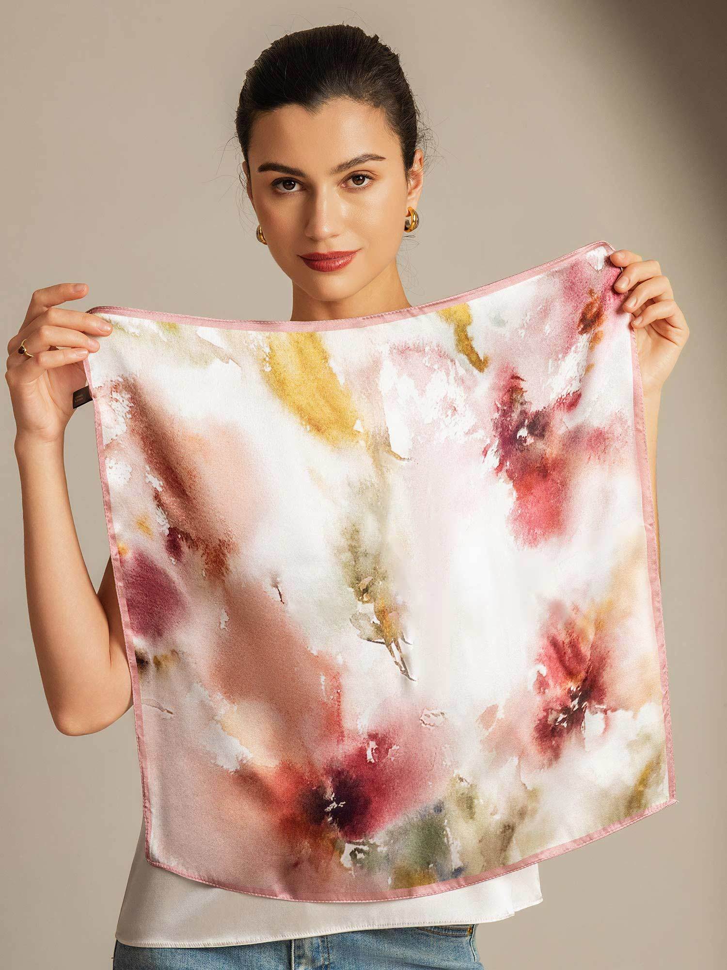 [P101] SilkSilky-ES Seda Pura Scarf 002,