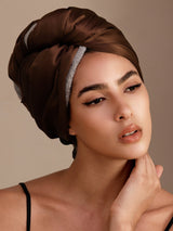 [Café] SilkSilky-ES Turbante Para El Cabello 001