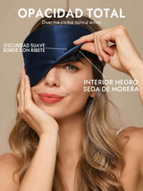 [Azul Oscuro] SilkSilky-ES Antifaces De Dormir 002