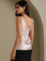 [Gris Sombra] SilkSilky-ES Sleeveless V Neck Top de tirantes 002