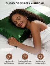 [Verde Oscuro] SilkSilky-ES 30Momme Fundas De Almohada 003