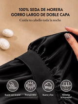 [Negro] SilkSilky-ES Gorros De Dormir 002