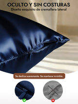 [Azul Oscuro] SilkSilky-ES 30Momme Fundas De Almohada 006