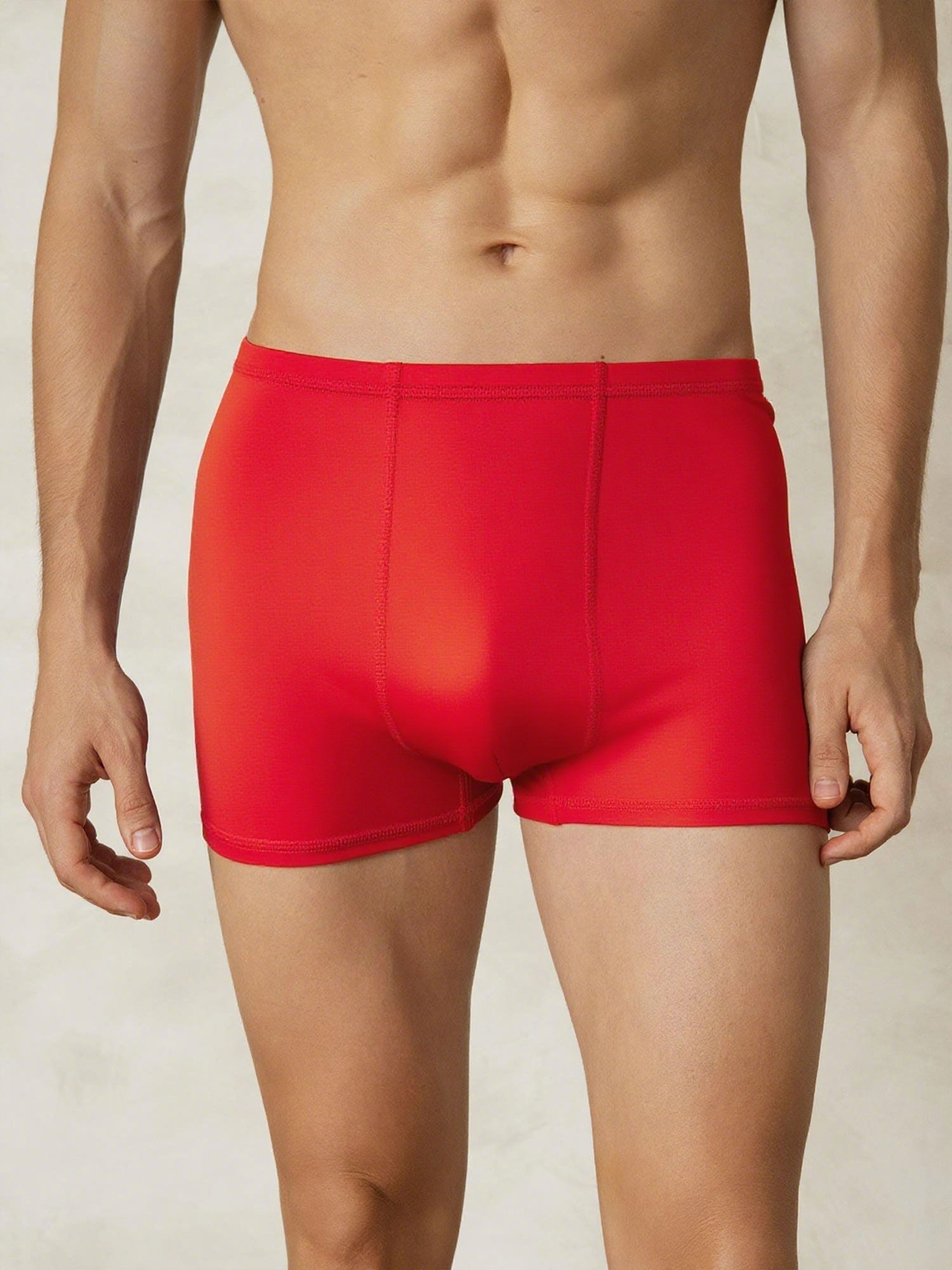 [Rojo] SilkSilky-ES Tejido de seda Mens Underwear 001