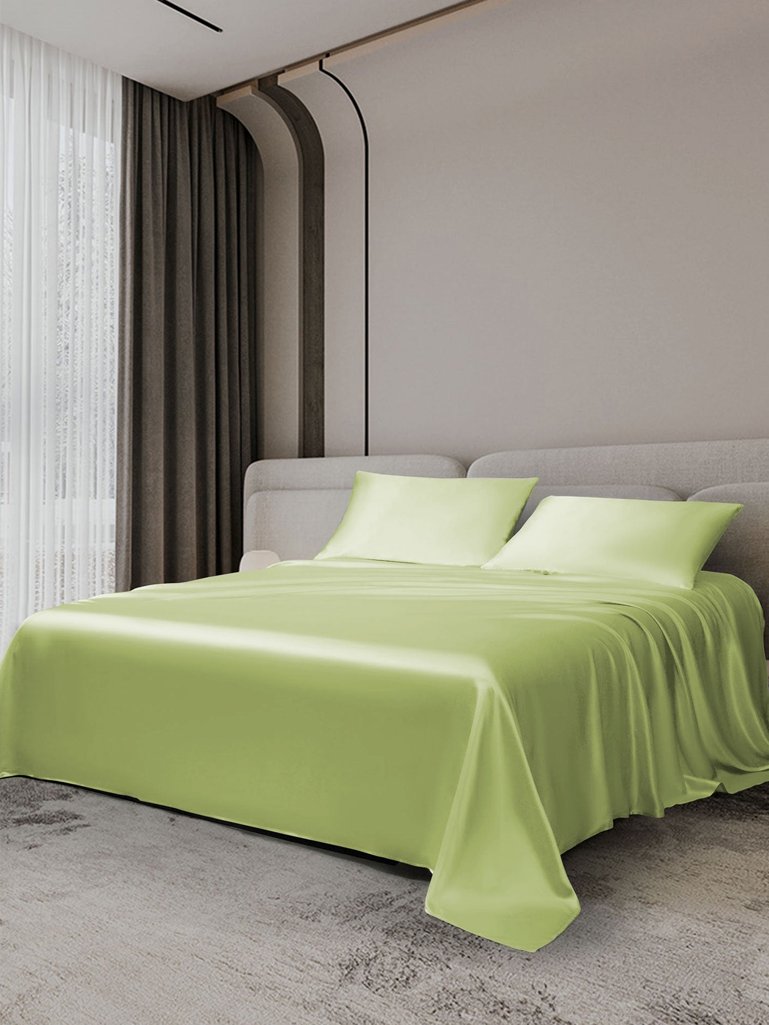 [Menta Verde] SilkSilky-ES 19Momme Juego de ropa de cama 002