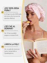 [Rosa Claro] SilkSilky-ES Gorros De Dormir 006