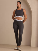 [Gris] SilkSilky-ES Sleeveless Crew Neck Women's Outfit Sets 003