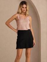 [Toscana] SilkSilky-ES Sleeveless V Neck Top de tirantes 005