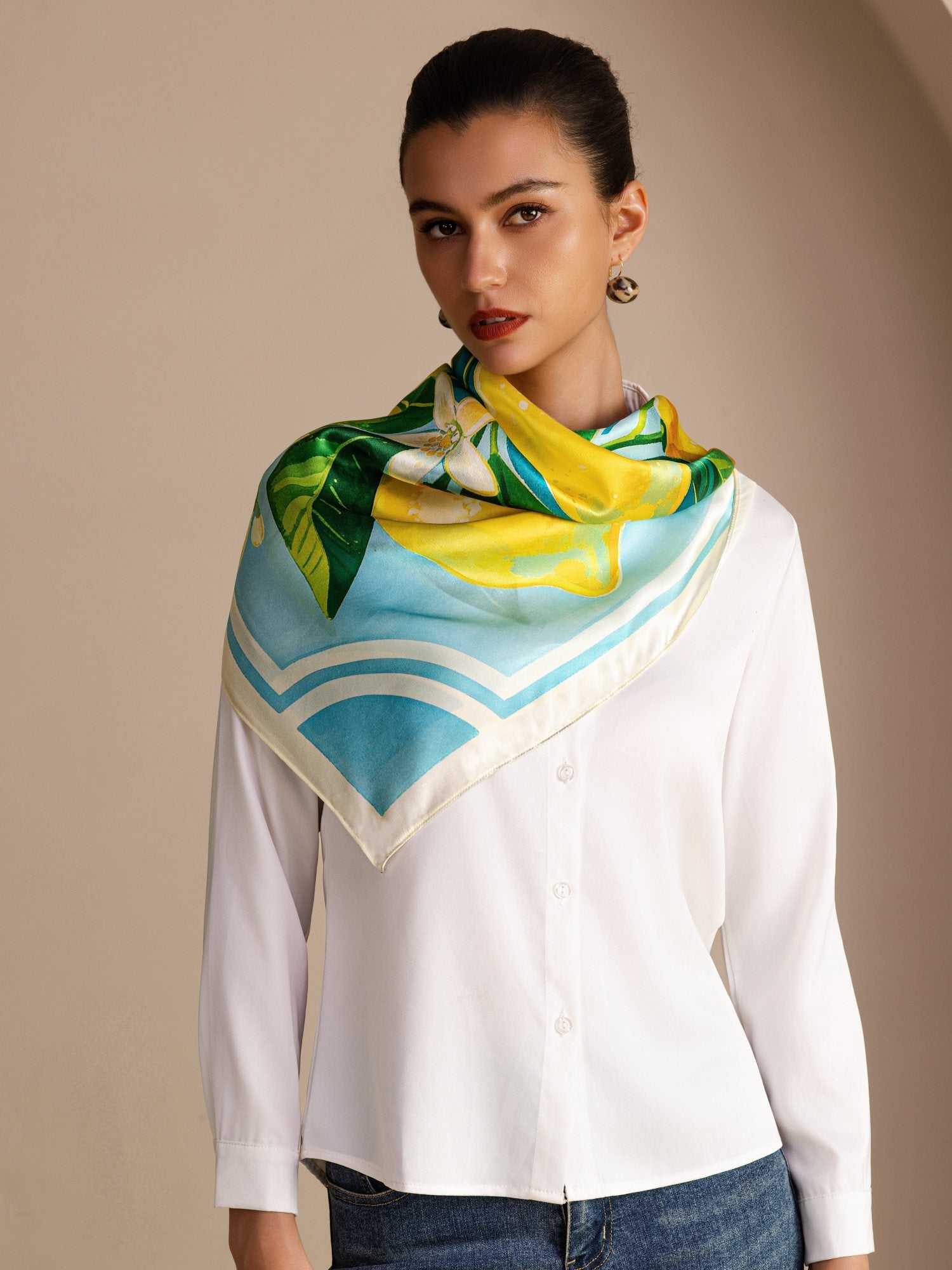 [Limón Azul] SilkSilky-ES Scarf 002