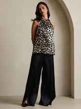 [Leopardo] SilkSilky-ES 19Momme Seda Womens T-Shirt 006,