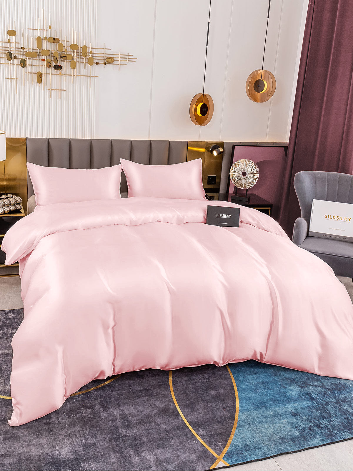 [Rosa] SilkSilky-ES 19Momme Seda Pura Bedding Set 004