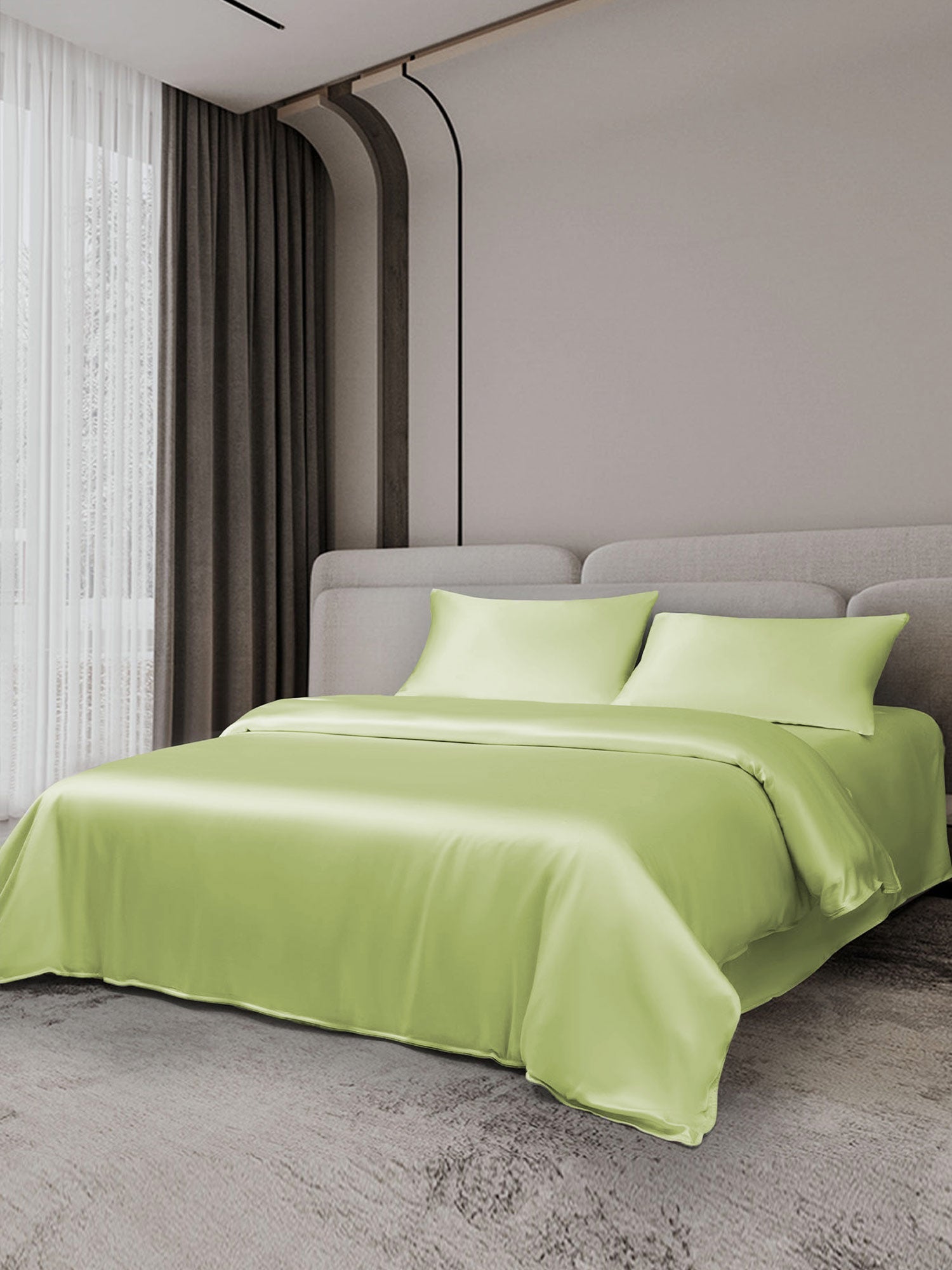 [Menta Verde] SilkSilky-ES 19Momme Juego de ropa de cama 002