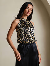 [Leopardo] SilkSilky-ES 19Momme Seda Womens T-Shirt 001,