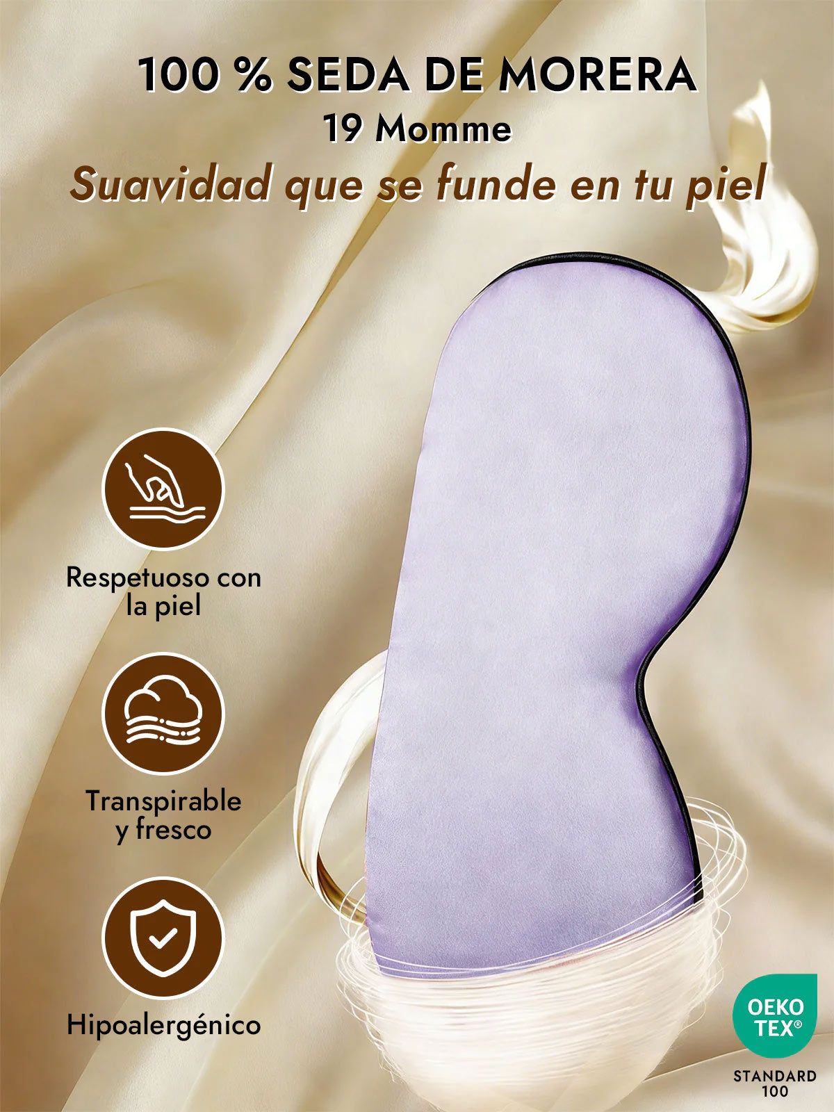 [Lavanda] SilkSilky-ES Antifaces De Dormir 003