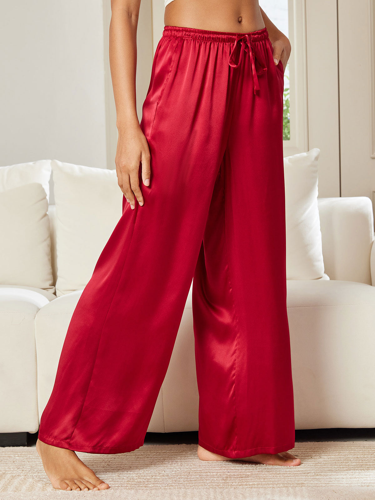 [Vino] SilkSilky-ES Seda Pura Womens Pants 001