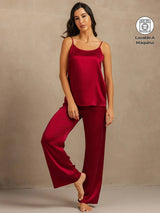 [Vino] SilkSilky-ES 19Momme Spalline Sottili Escote Cuchara Conjunto de tirantes 001