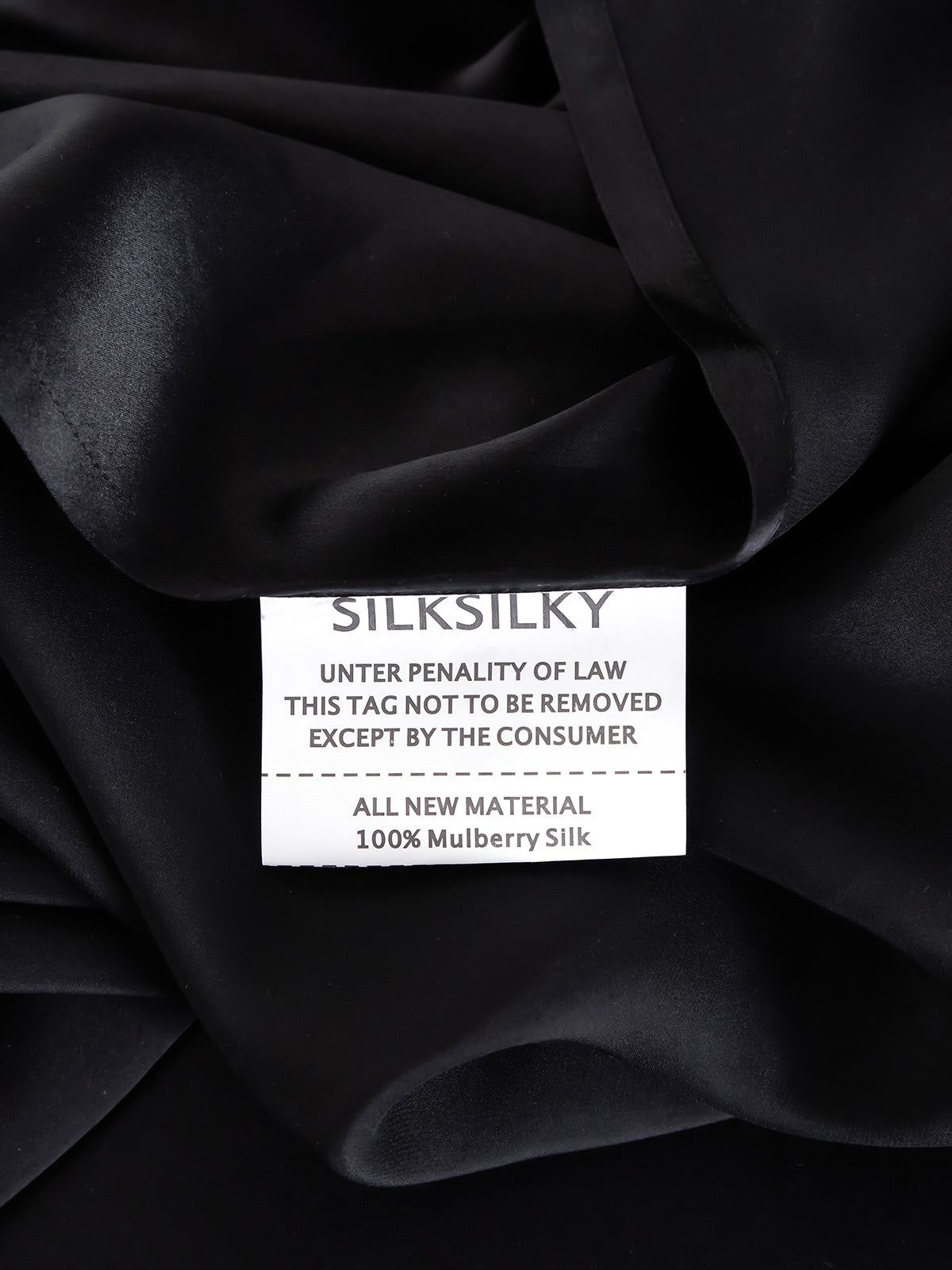 [Negro] SilkSilky-ES 19Momme Seda Pura Bedding Set 008
