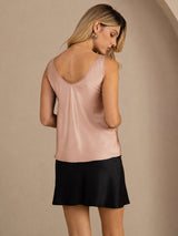 [Toscana] SilkSilky-ES Sleeveless V Neck Top de tirantes 002