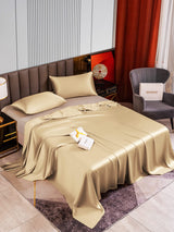 [Beige] SilkSilky-ES 22Momme Juego de ropa de cama 002
