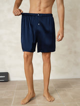 [Azul Oscuro] SilkSilky-ES Mens Sleep Bottoms 005