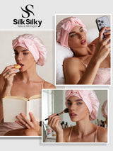 [Rosa Claro] SilkSilky-ES Gorros De Dormir 005