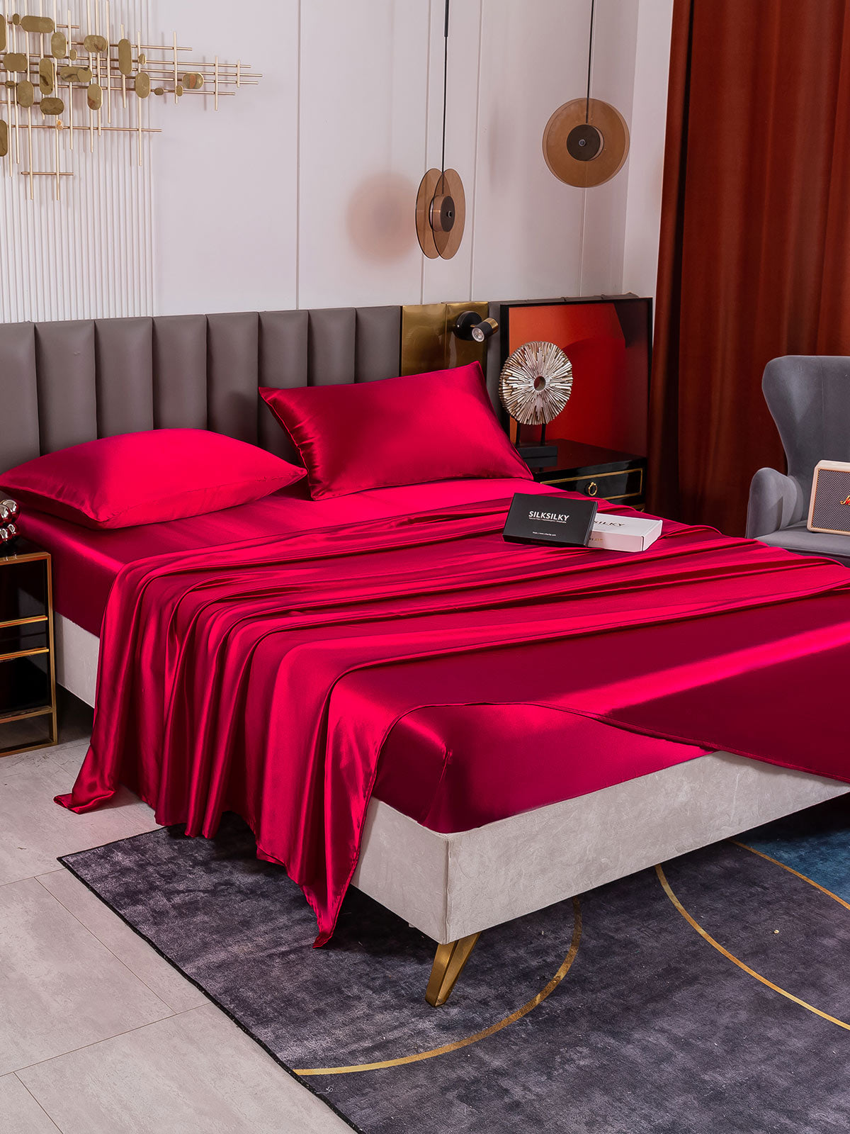 [Vino] SilkSilky-ES 19Momme Seda Pura Bedding Set 006