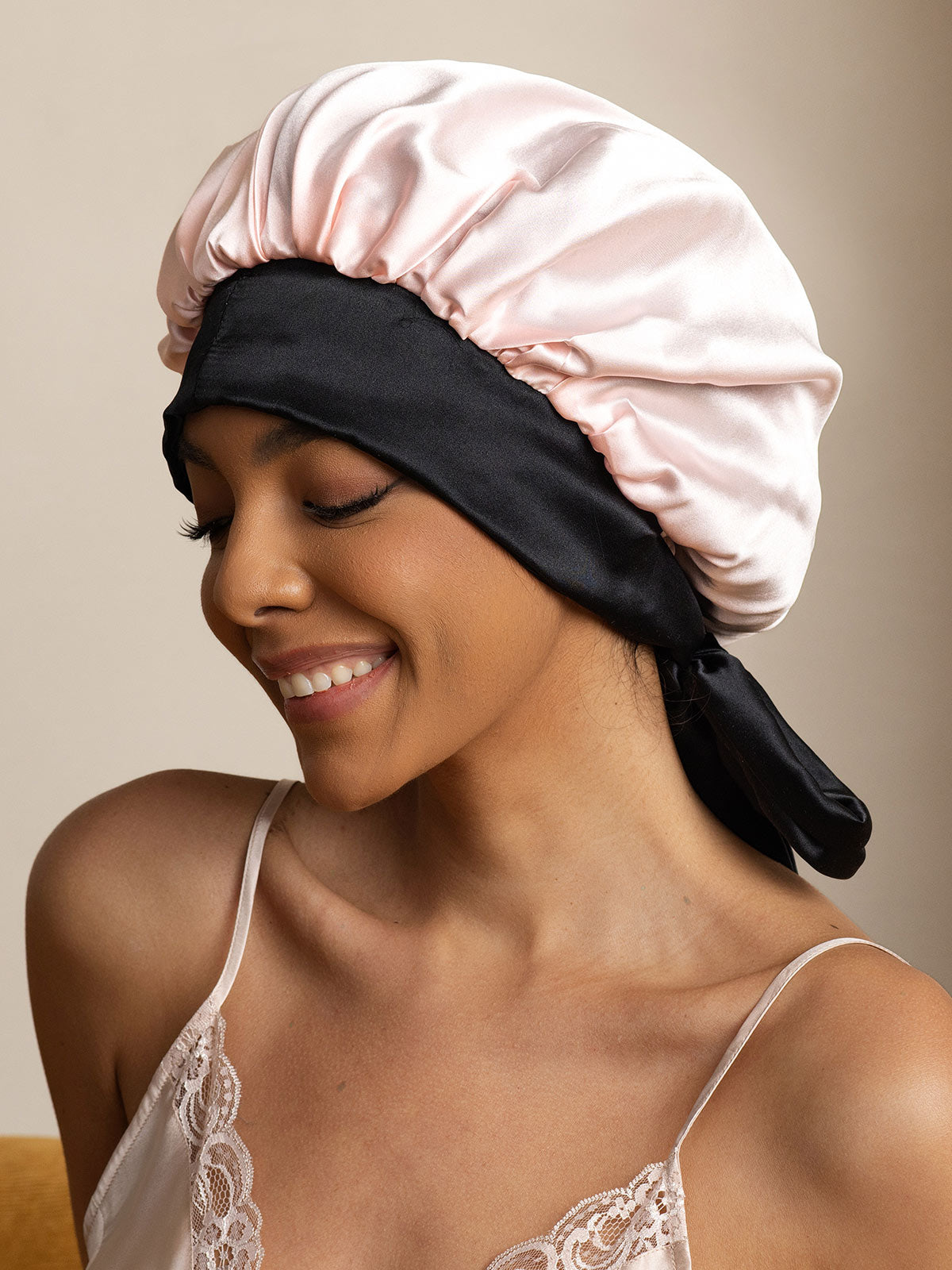 SilkSilky-ES Seda Pura Sleep Cap Rosa 001