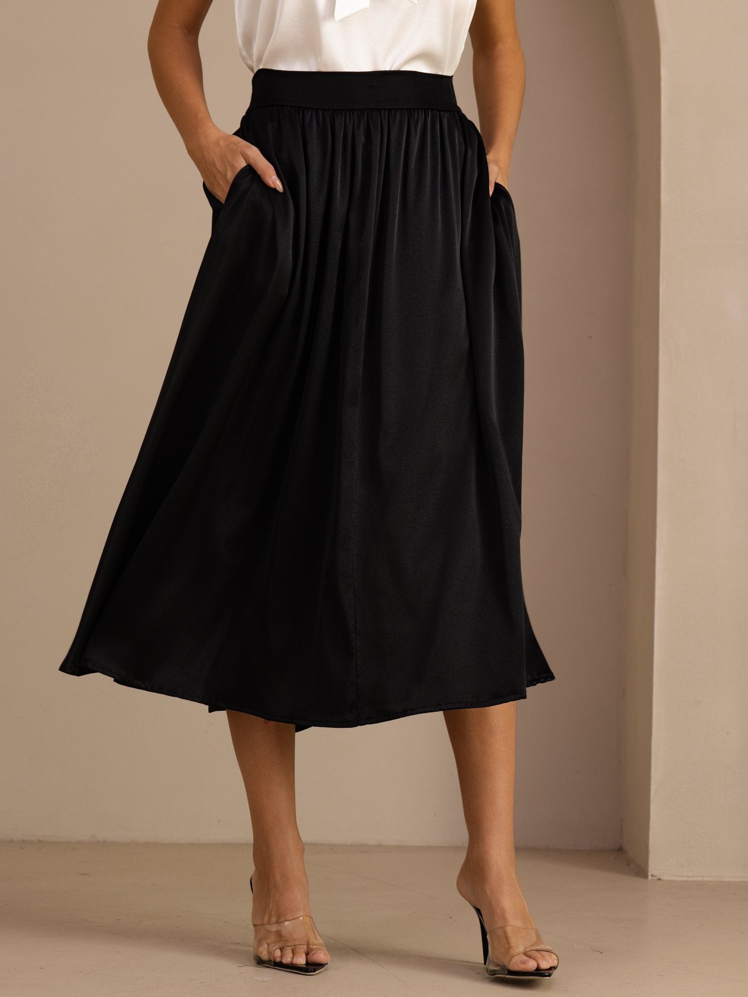 [Negro] SilkSilky-ES Falda 001