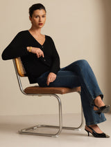 [Negro] SilkSilky-ES Long Sleeve Cárdigan Mujer 007