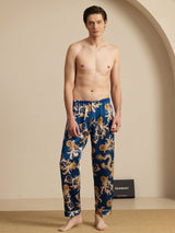 [Dragón Navy] SilkSilky-ES Mens Sleep Bottoms 006