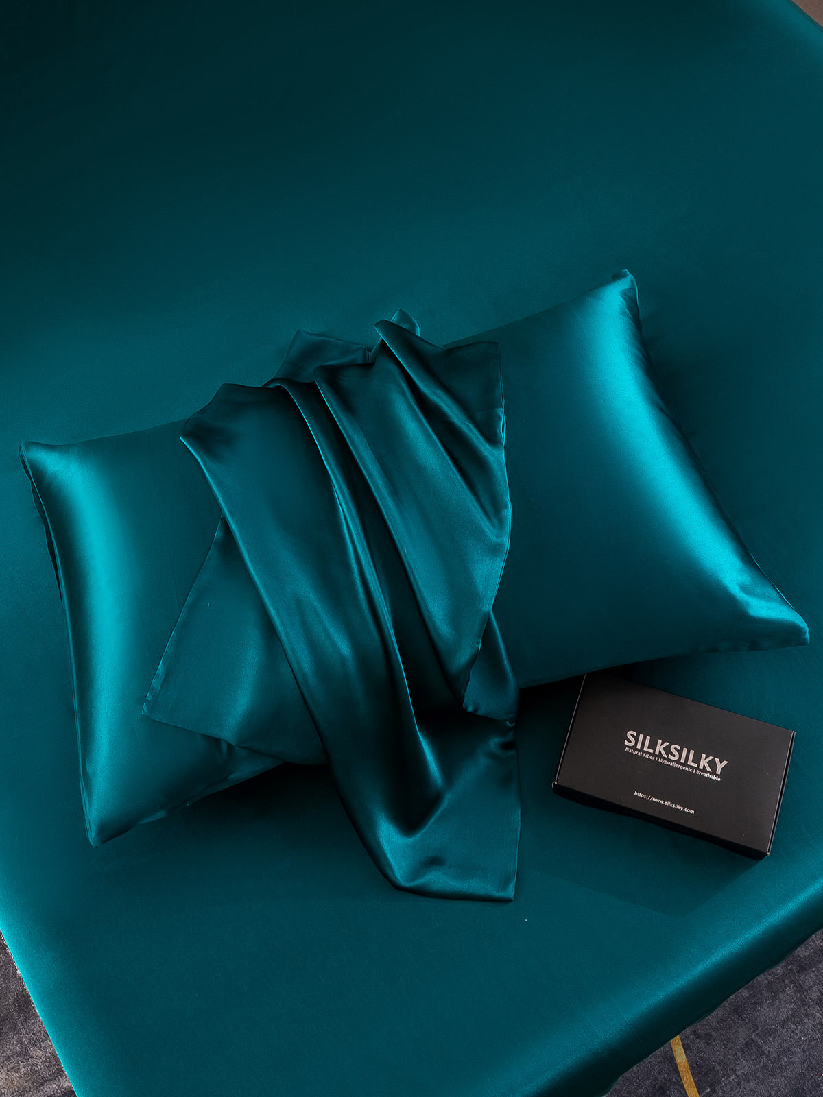 [Azul Real] SilkSilky-ES 22Momme Seda Pura Pillowcase 004