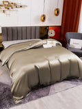 SilkSilky ES 19Momme Seda Pura Duvet Cover Caqui 001