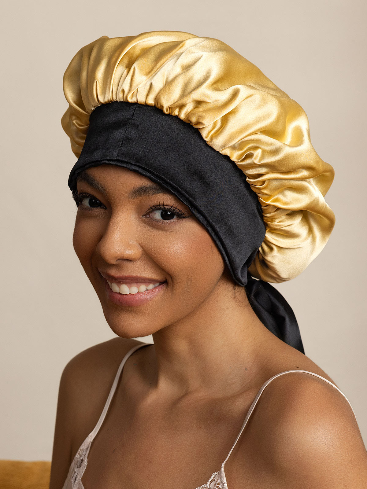 SilkSilky-ES Seda Pura Sleep Cap Champán 001