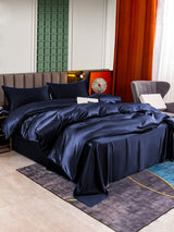 [Azul Oscuro] SilkSilky-ES 25Momme Seda Pura Bedding Set 002