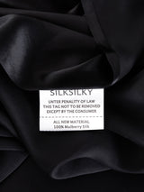 [Negro] SilkSilky-ES 22Momme Seda Pura Bedding Set 008,