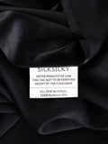 SilkSilky ES 25Momme Seda Pura Bedding Set Negro 007