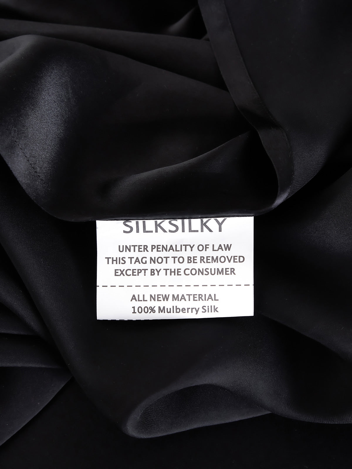 [Negro] SilkSilky-ES 25Momme Seda Pura Bedding Set 008