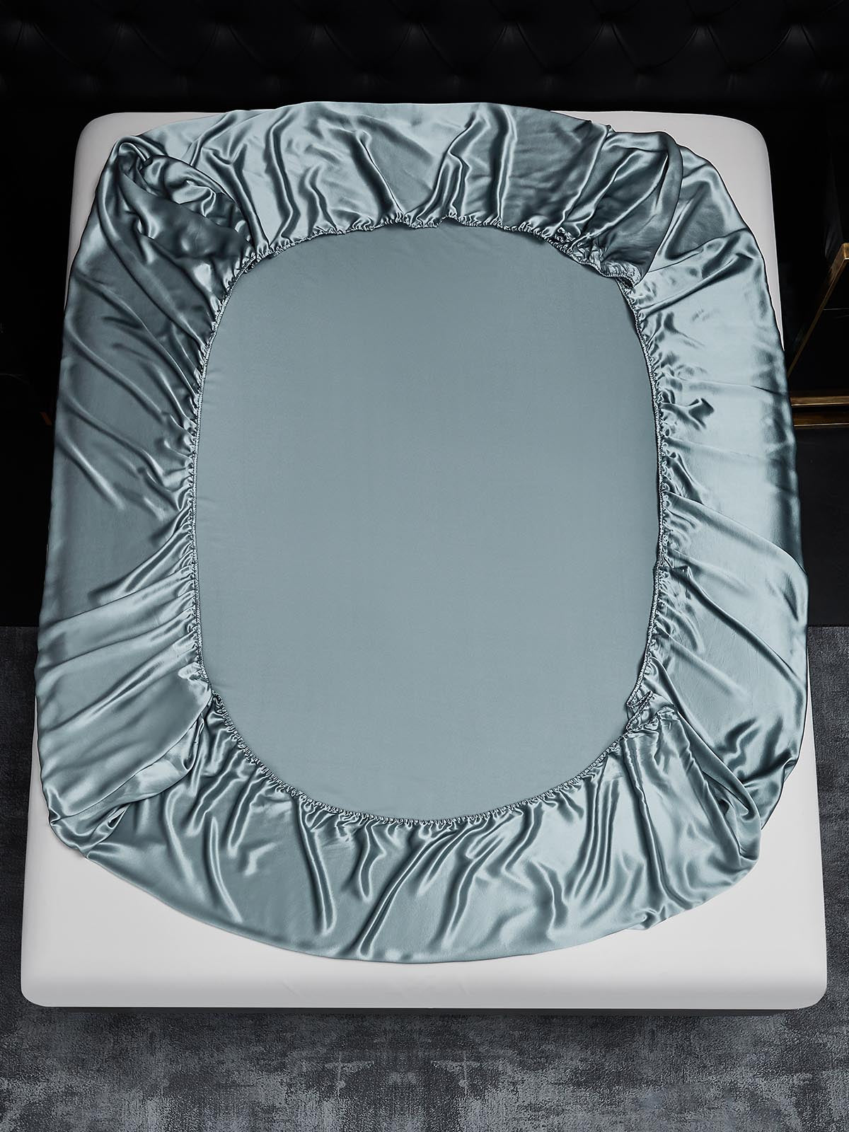 [Azul Grisáceo] SilkSilky-ES 19Momme Seda Pura Sheet 003
