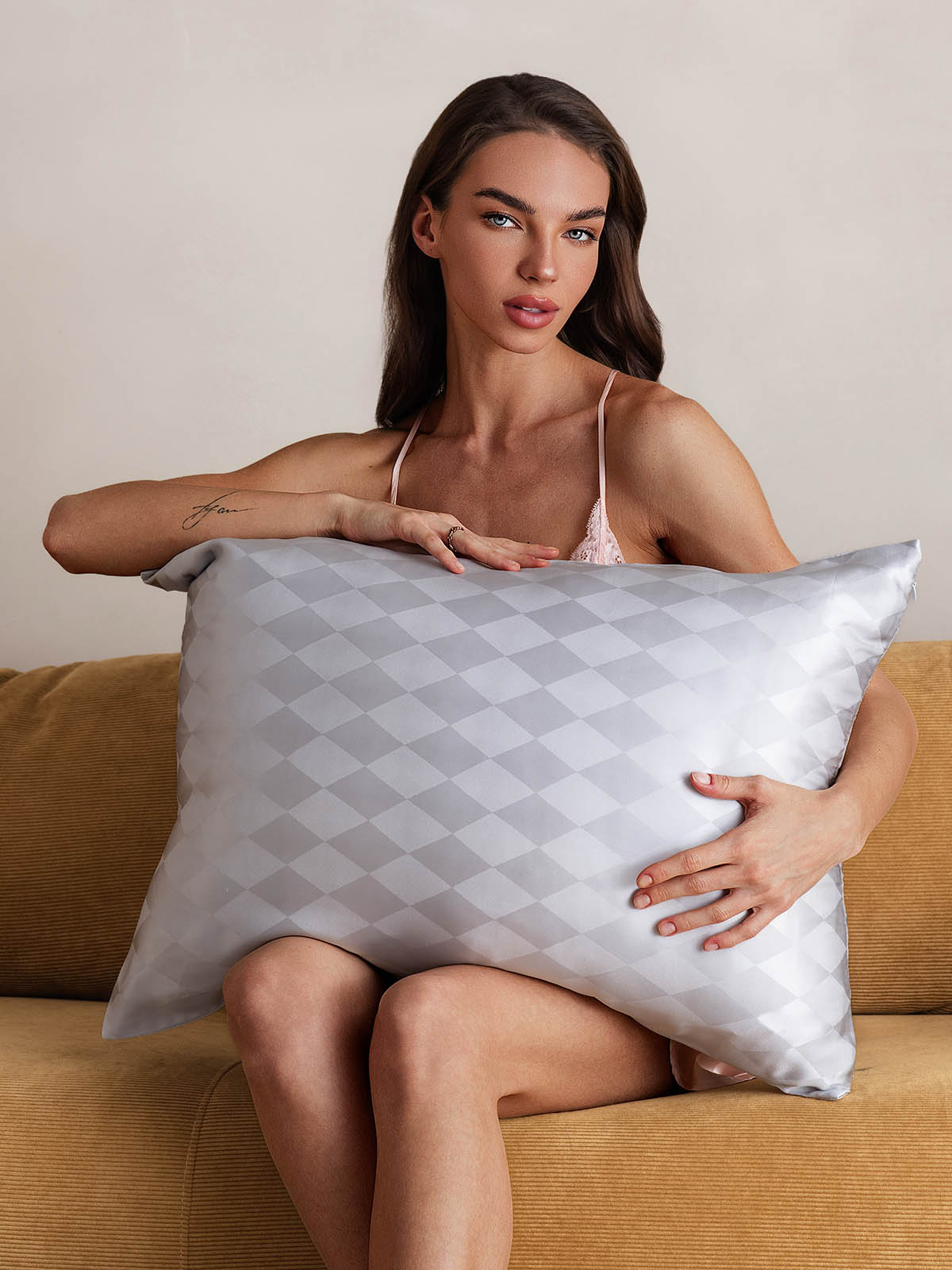 Funda De Almohada 100% Seda Pura Orgánica Estampada