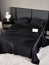 [Negro] SilkSilky-ES 19Momme Juego de ropa de cama 002
