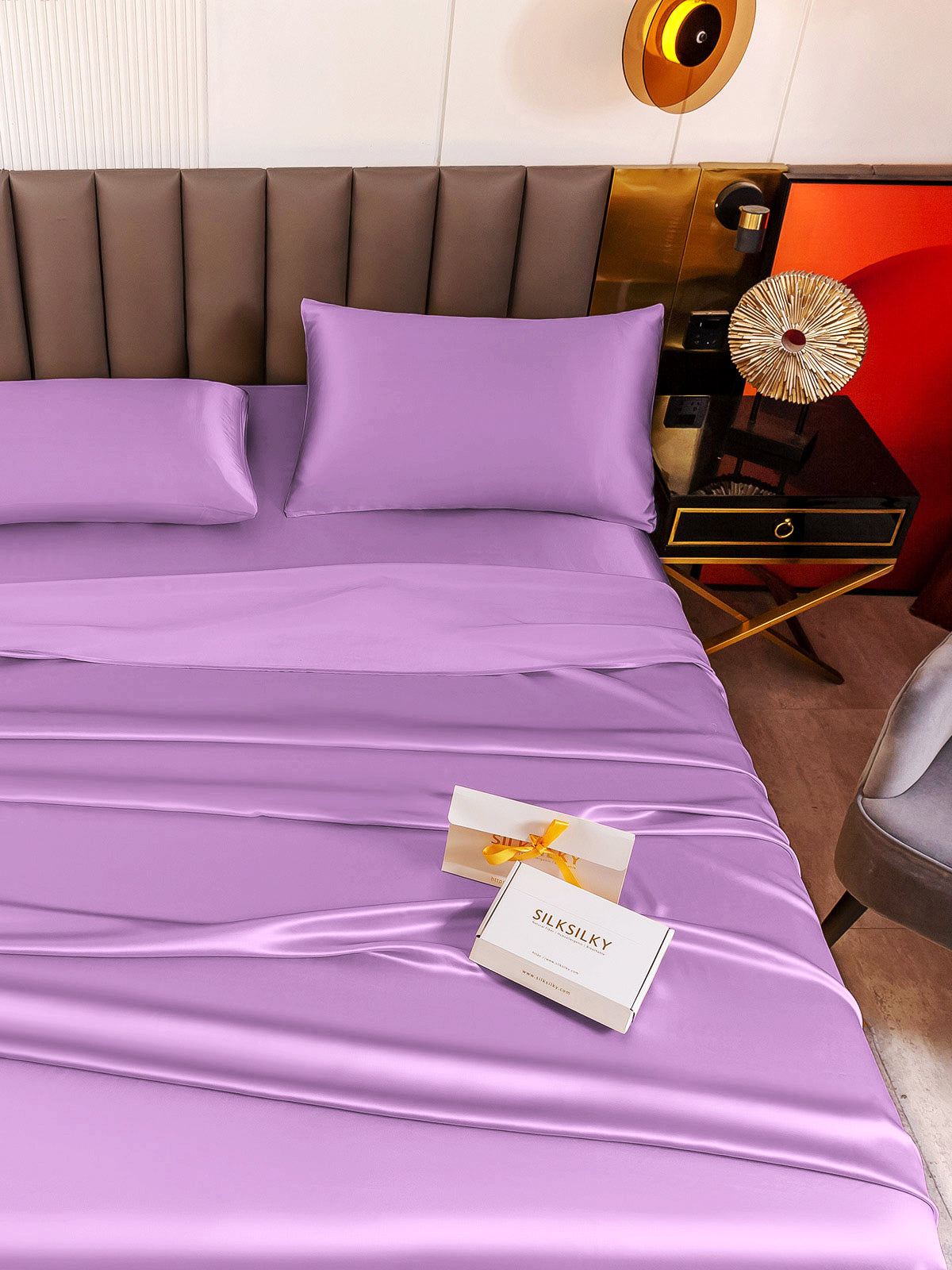 [Lavanda] SilkSilky-ES 19Momme Seda Pura Bedding Set 005