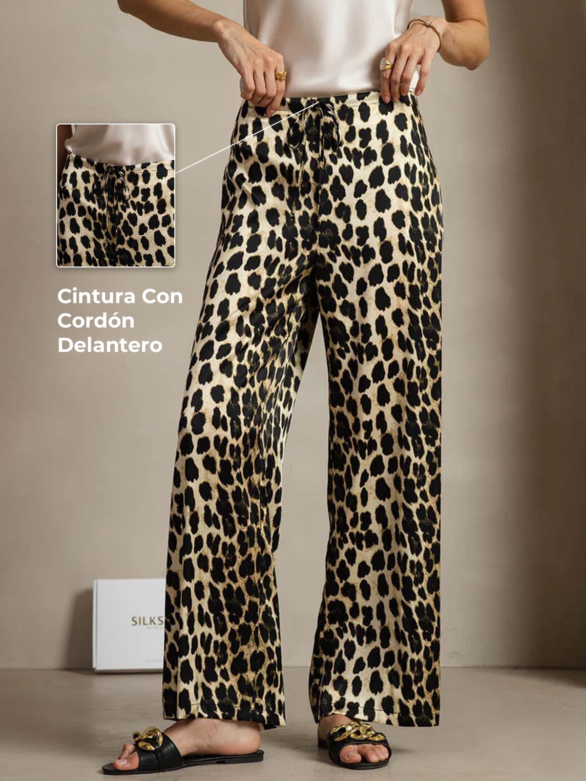 [Leopardo] SilkSilky-ES 19Momme Seda Womens Pants 002