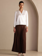 [Blanco] SilkSilky-ES Long Sleeve Blouse 007