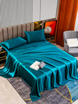 [Azul Real] SilkSilky-ES 22Momme Seda Pura Bedding Set 002,