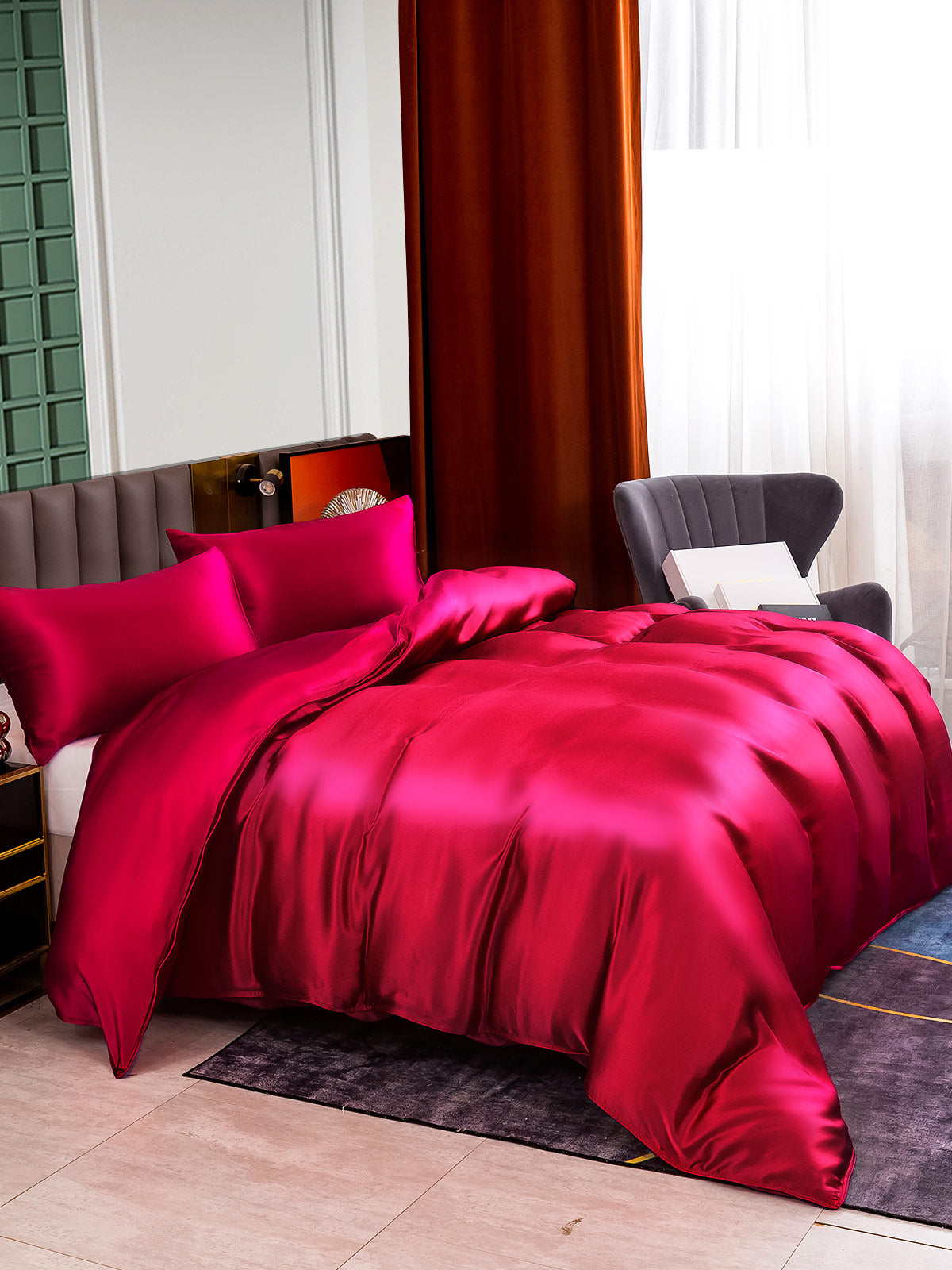 [Vino] SilkSilky-ES 25Momme Seda Pura Bedding Set 003