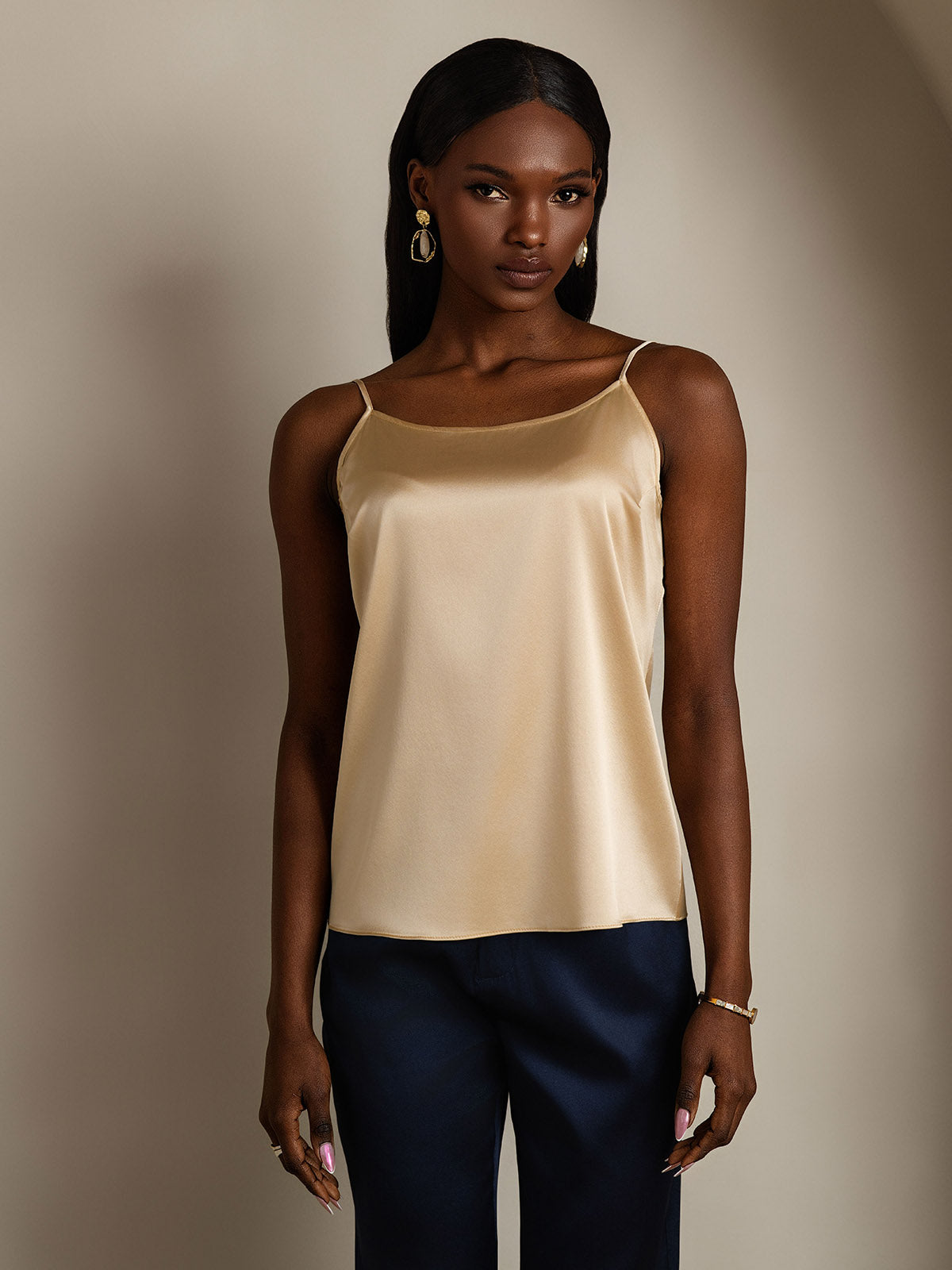 [Champán] SilkSilky-ES 19Momme Seda Camisoles 003
