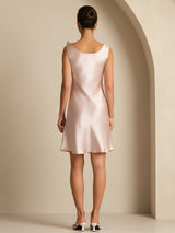 [Rosa] SilkSilky-ES Sleeveless Cowl Neck Vestido 002