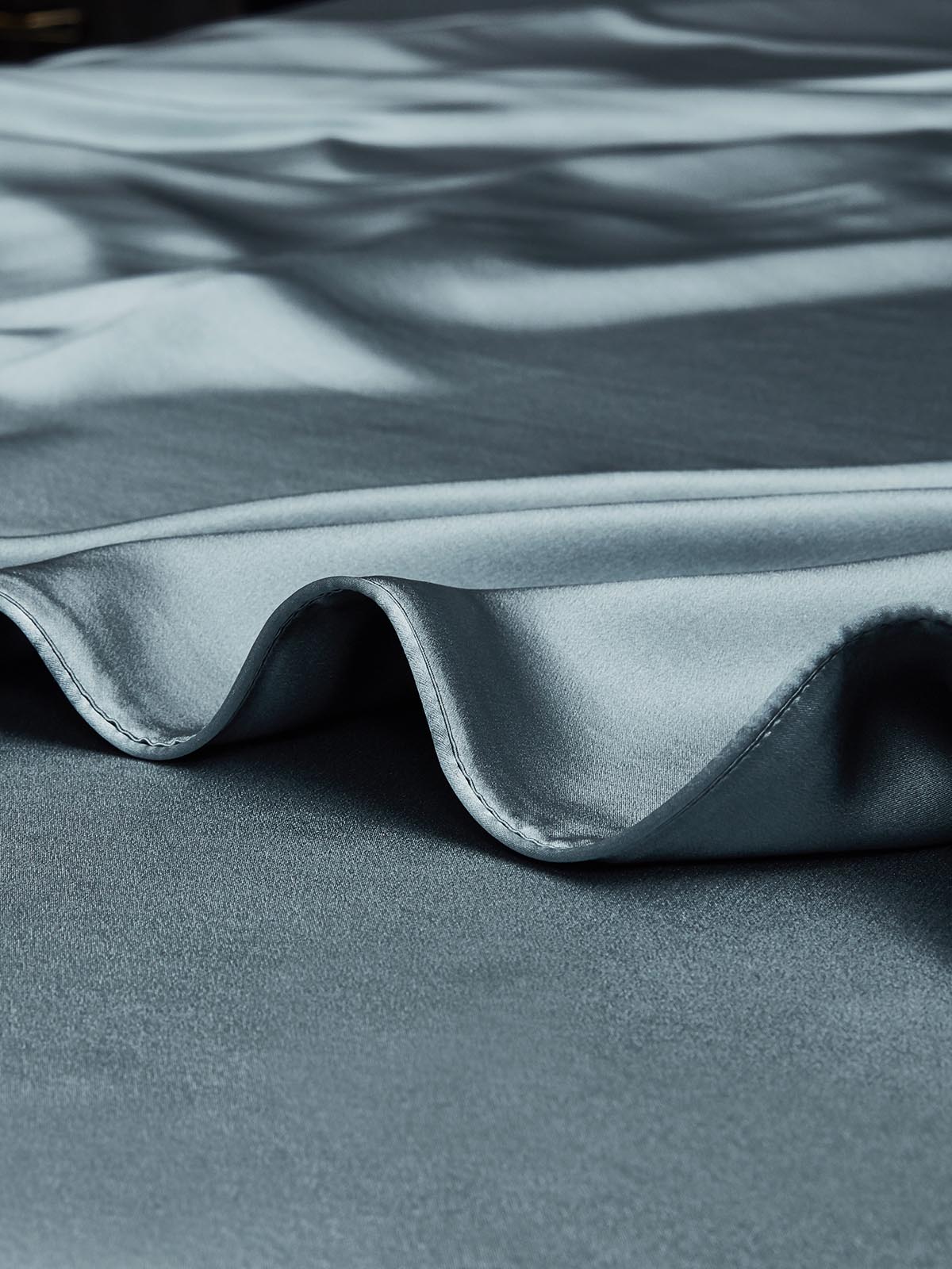 [Azul Grisáceo] SilkSilky-ES 19Momme Seda Pura Duvet Cover 003