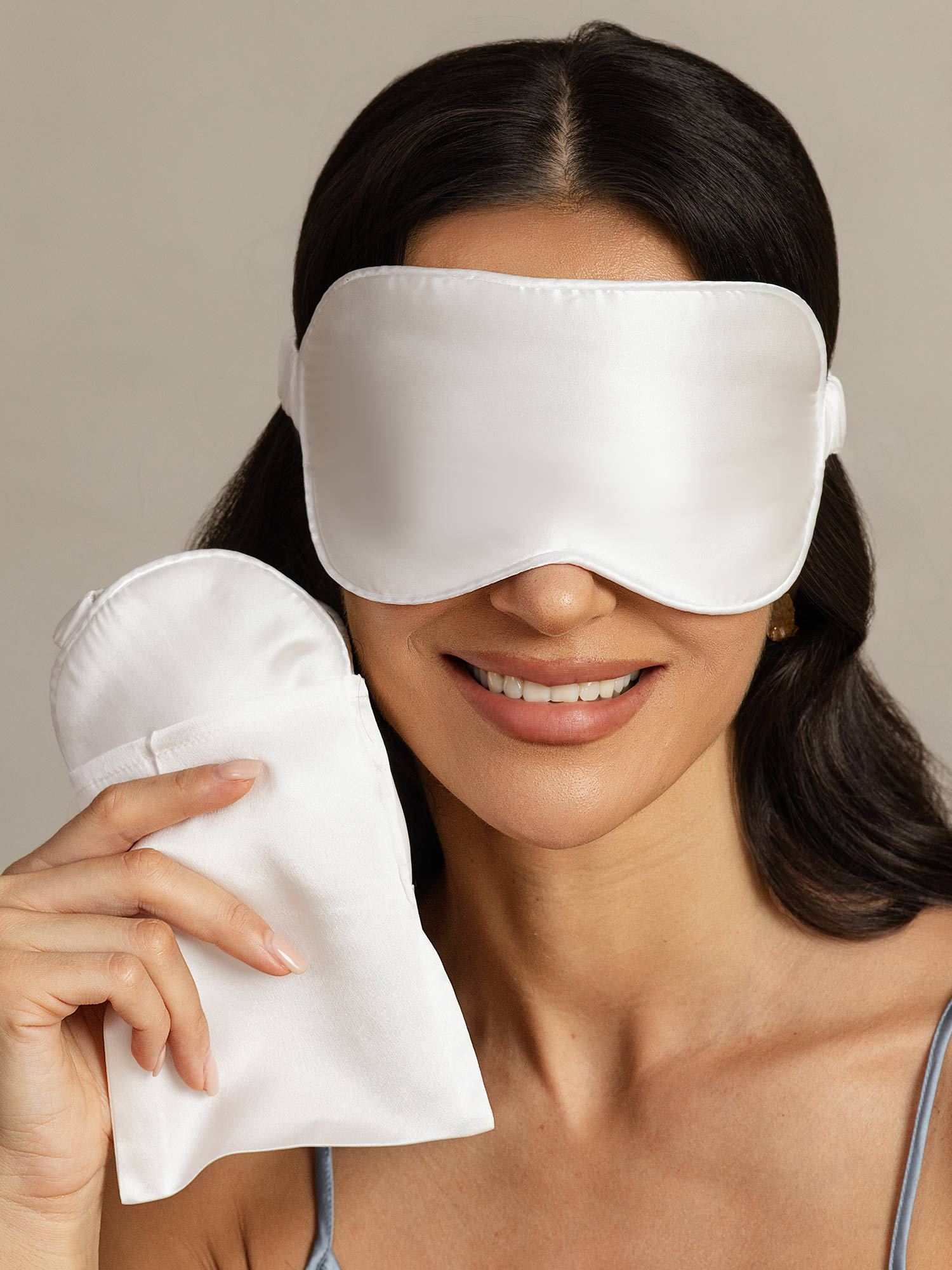 [Blanco] SilkSilky-ES Seda Pura Eye Mask 001